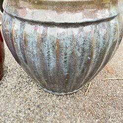 Large Ceramic Pot - Blue Grey