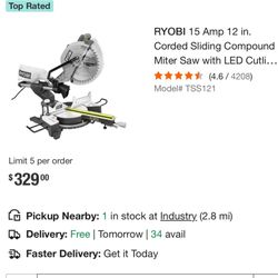 Ryobi Sliding Compound Saw 