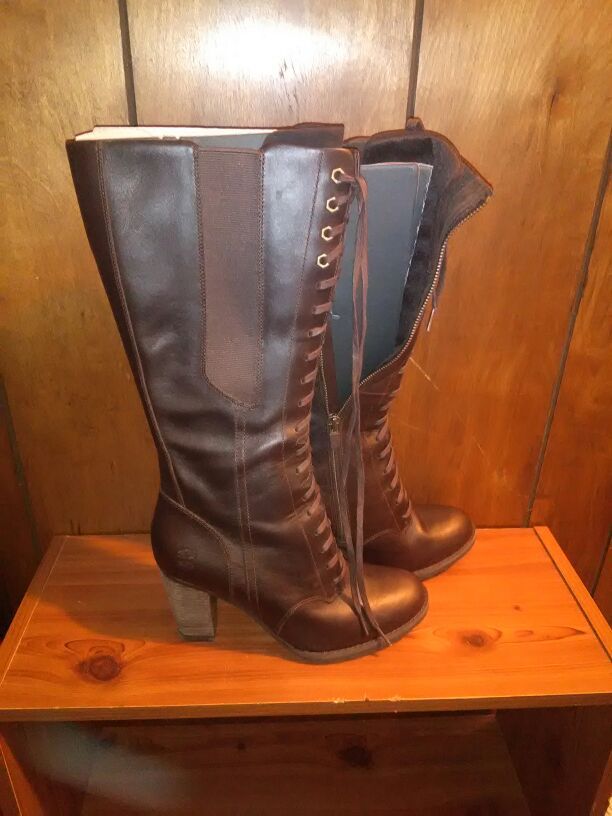 Timberland Leather Lace Up Brown Boots
