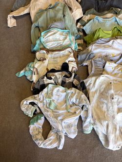 Baby Clothing Lot Onesies Sleepers Mixed Sizes