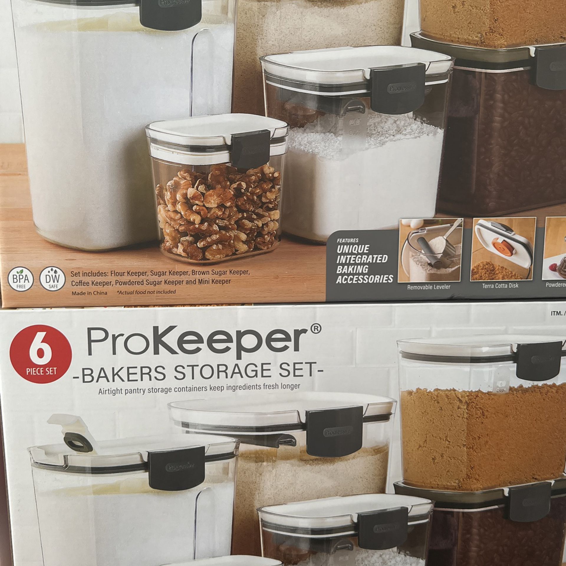 NEW Progressive Prokeeper Bakers Storage Container Set 6 Piece Set