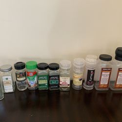 Spice jars empty (incl.  4 mills)