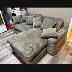 Loveseat Sectional-Sofa With Pillows Very Comfortable 