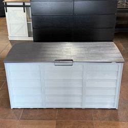 🔥Special Discount 🔥75 Gal. Gray Foldable Plastic Storage Deck Box with Wheels for Indoor Outdoor(Grey) 💰29$  Warehouse Clearance Sale   🔥First Com