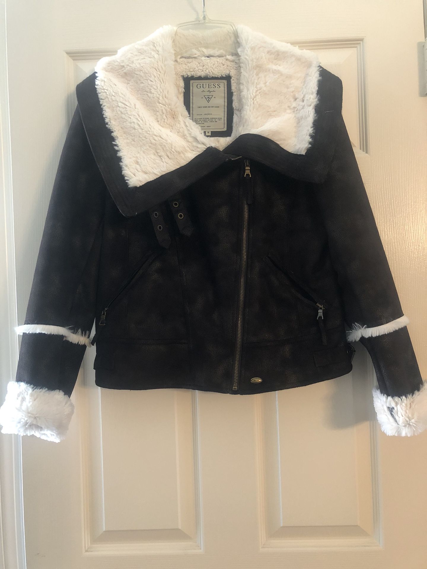 Faux Suede & Sherpa Bomber Jacket