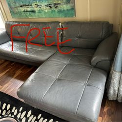Free leather sofa set