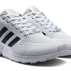 adidas Originals ZX Flux sneakers in Black and White