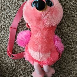 Ty Gilda Flamingo Plush Backpack