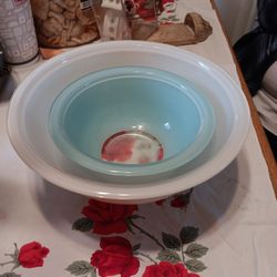 Vintage Pyrex Clear Bottom Bowls 