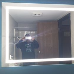 Bathroom vanity light touch screen