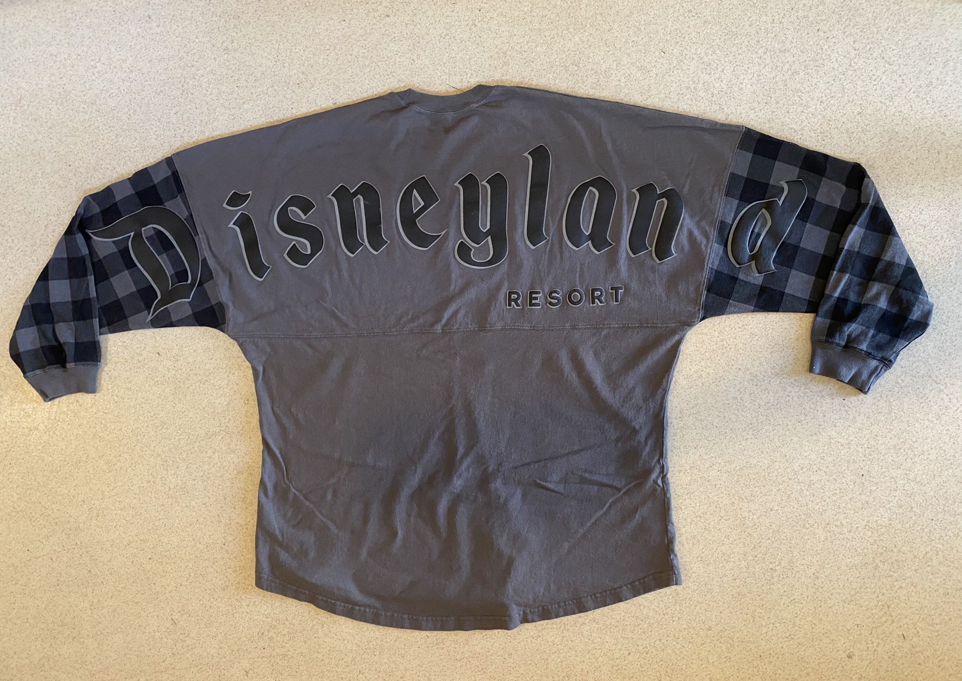 Disneyland Mickey Mouse Spirit Jersey Adult XXL Dark Gray Plaid Checkered