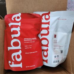 Fabula ORGANIC Coffee- Half- Caff GROUND (5) Bags 12 oz