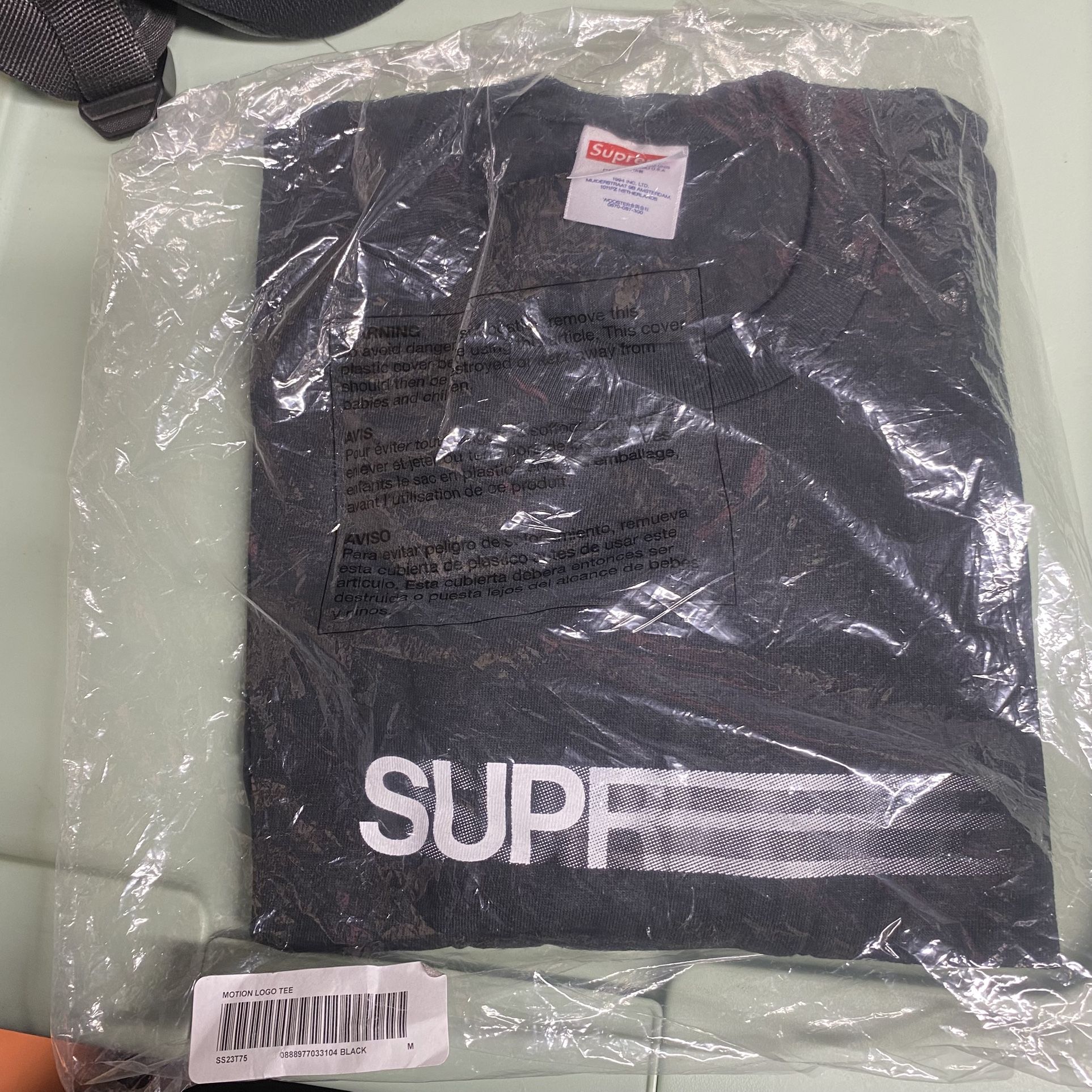 Supreme Motion logo Black Tee T Shirt Brand New m