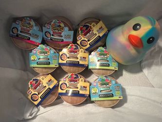 Factory Sealed Squishy Collection – Mystery Dumplings & Jumbo Rainbow Duck