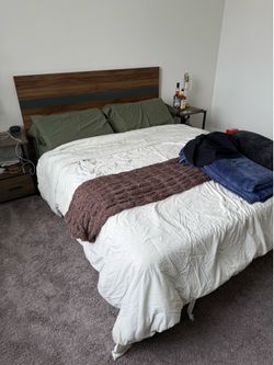 Queen sized bed and frame