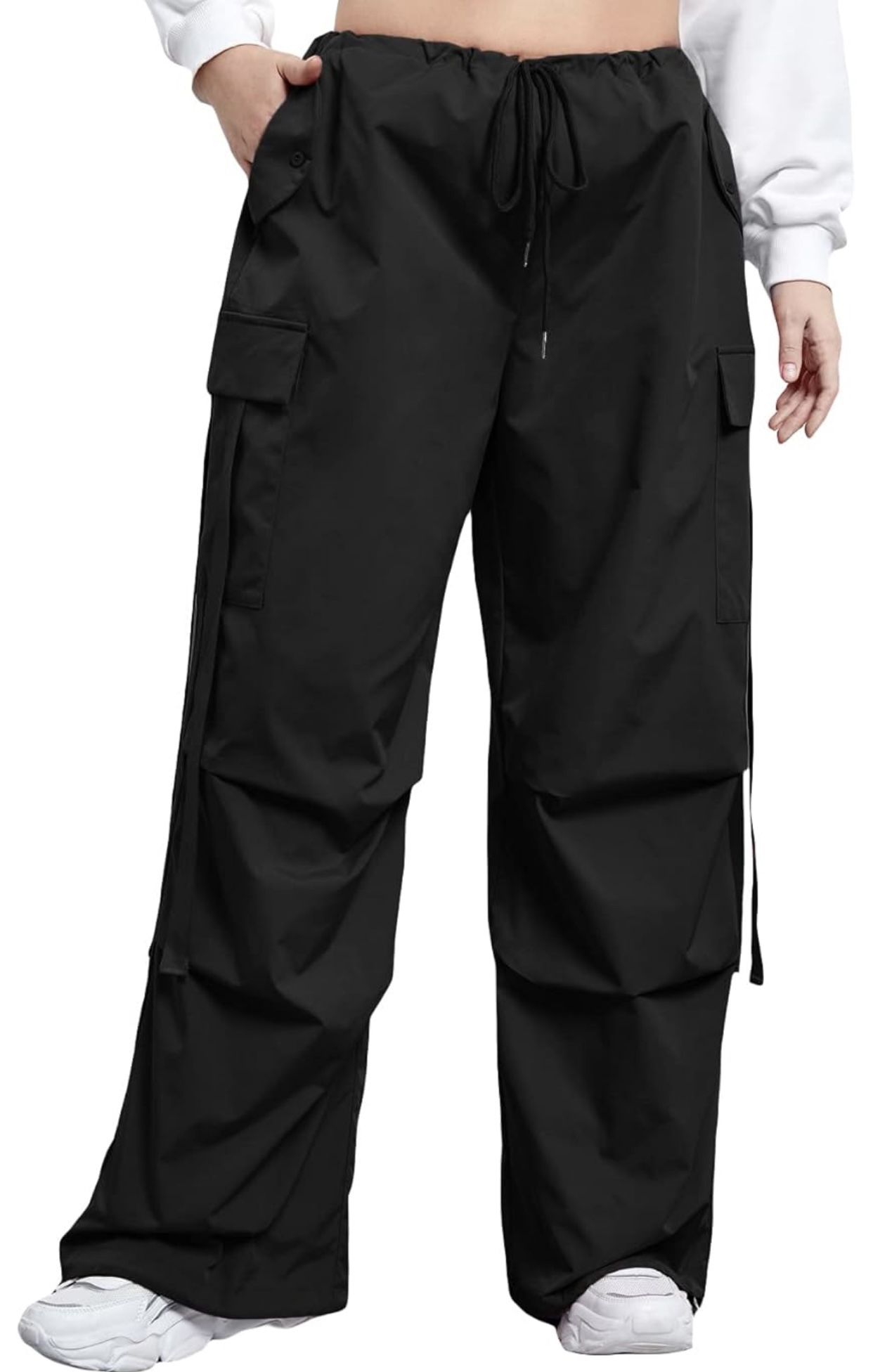 3XL - Black Plus Size Cargos