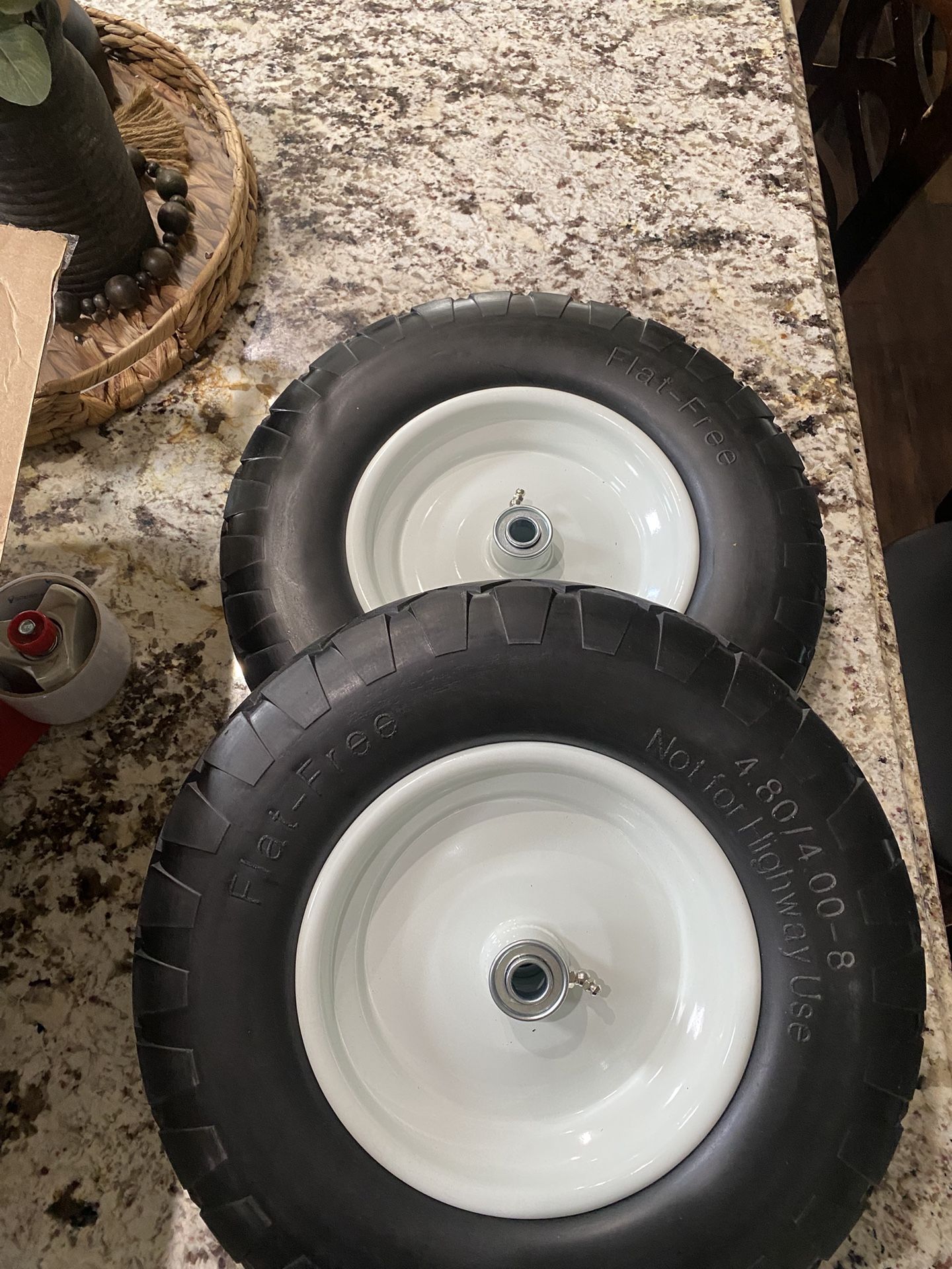 New 480/4.00-8 16” flat free Tire and Wheel