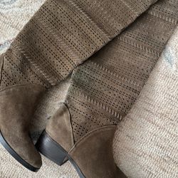 Over The Knee Real Suede Boots 