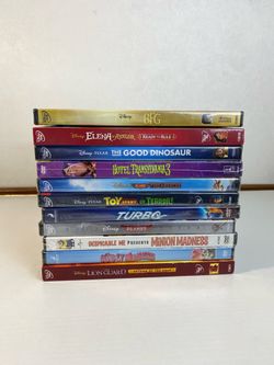 Kids & Family DVD Movie Lot Disney Pixar DreamWorks 11 DVDs Tested
