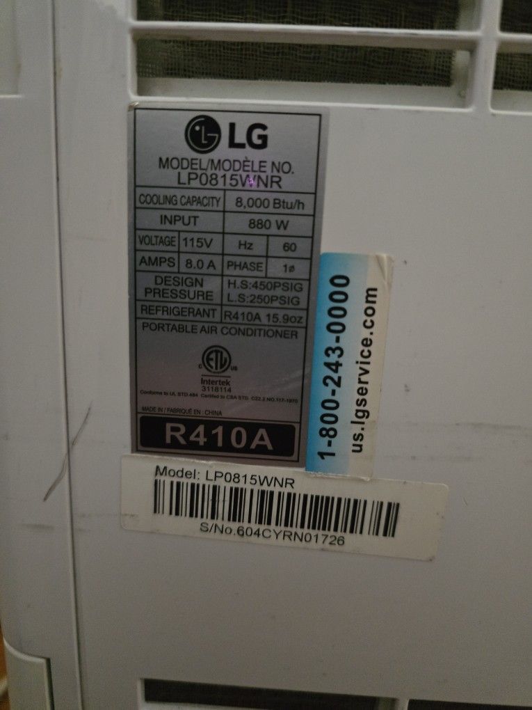 LG Portable Stand Up AC Unit