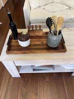 24" Large Charcuterie Tray with Handles, Extra Long Wooden Serving Cheese Boards