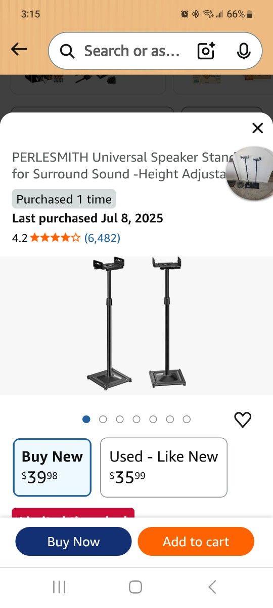 Home Theater Adjustable Speaker Stands