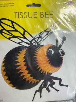 Bee 3D Tissue Decoration - 3 Pack
