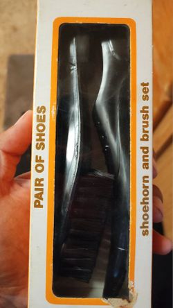 Shoehorn and brush set
