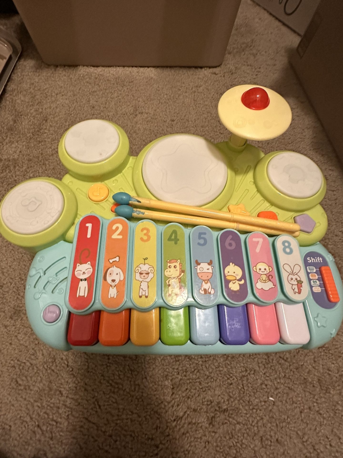 Baby Musical Toys 3 in 1 Piano Keyboard Xylophone Drum Set