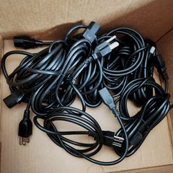Restored Standard 5ft (1.5m) 10 Amps 120 Volts Black 3 Prong AC Power Cord Cable for Electronics, TV, Computer, Printer and LCD Monitors