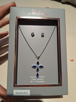 Fine silver plated Cuban Zirconia By Belive in Brilliance