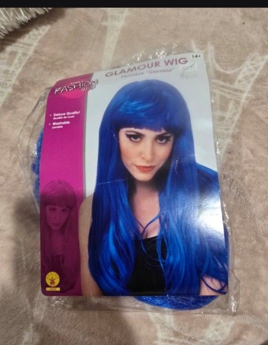 💀Sale New Dodger Blue Wig ( reseda ca)