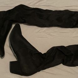 Black Thigh High Boots