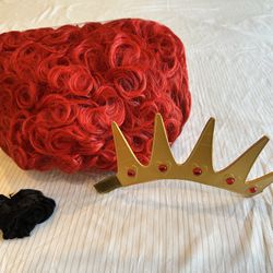 Red Wig For Queen Of Hearts Halloween Costume 