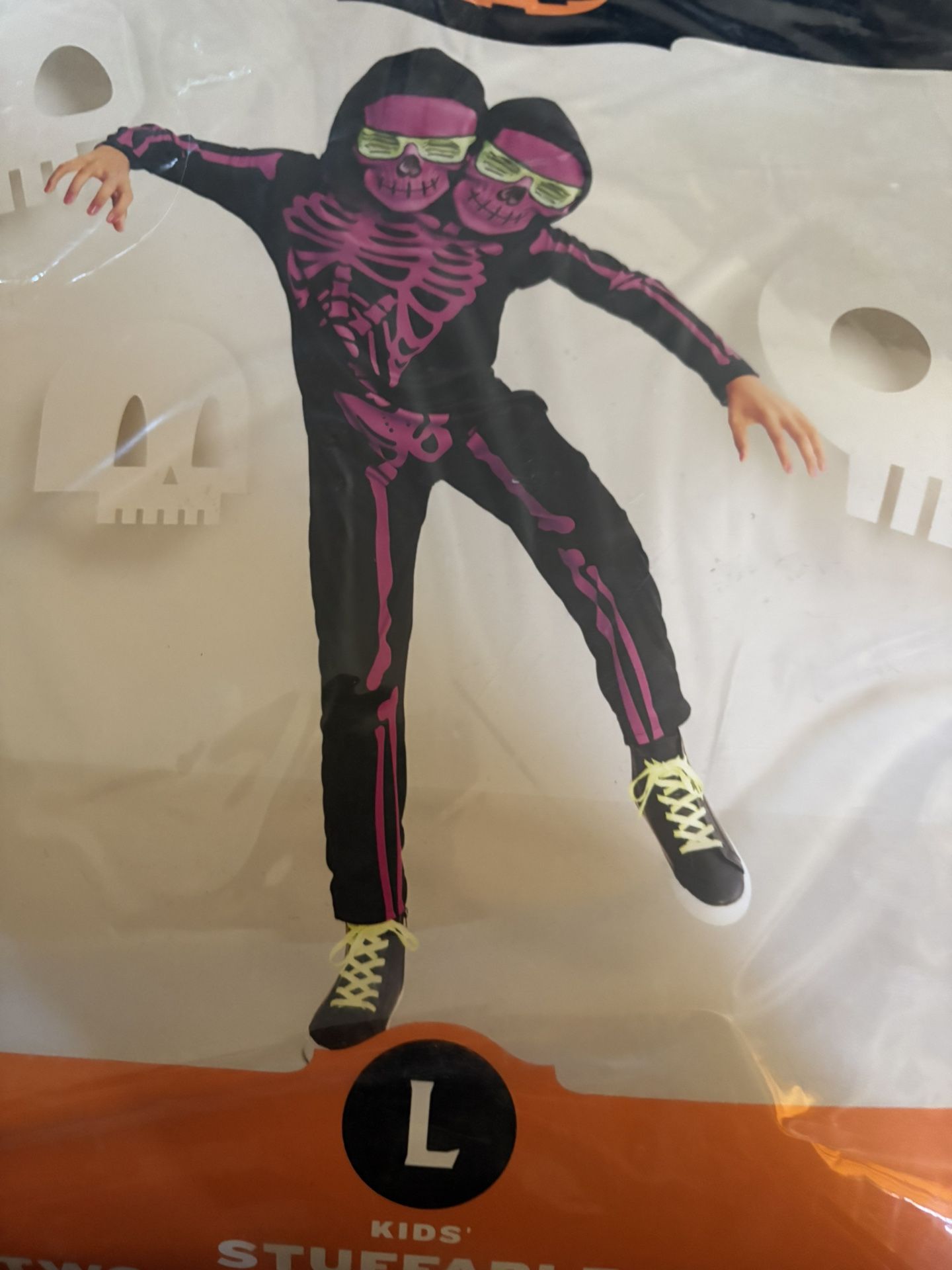 2 Headed Skeleton Halloween Costume