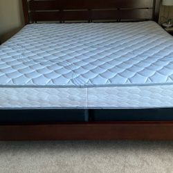 King Size Frame w/ Serta Mattress & Box Set