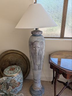 Tall decorative elephant lamp! (Was expensive. Now it's not!)