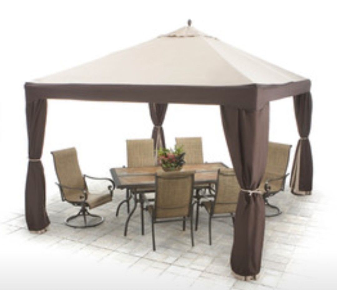 Garden Treasures Brown Gazebo Replacement Canopy Top