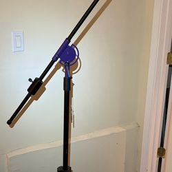 Heavy Duty Mic Boom Stand with Weighted Tripod Base