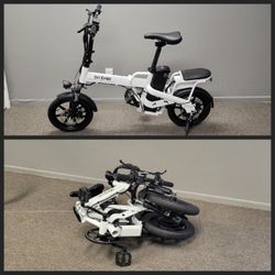 Folding Commuter Electric Bike, Ebike, Throttle, 3 Colors.