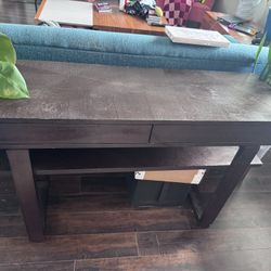 Wooden Long Entryway Or Behind Couch Table With Storage 