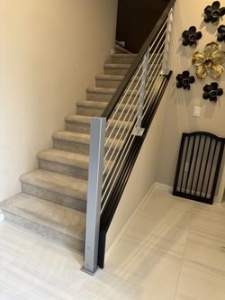 Custom Modern Steel Stair Rails