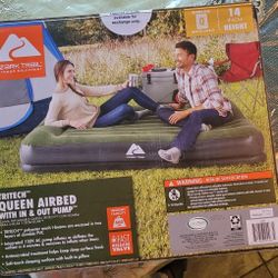 Queen Airbed With In & Out Pump