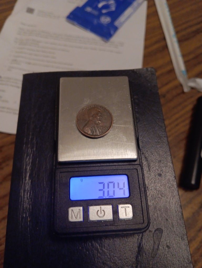 1944 Lincoln Wheat Penny, L on the rim. Haven't been clean