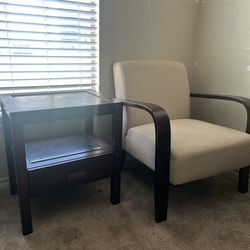 Modern Accent Chair Set (2 Chairs + Side Table)