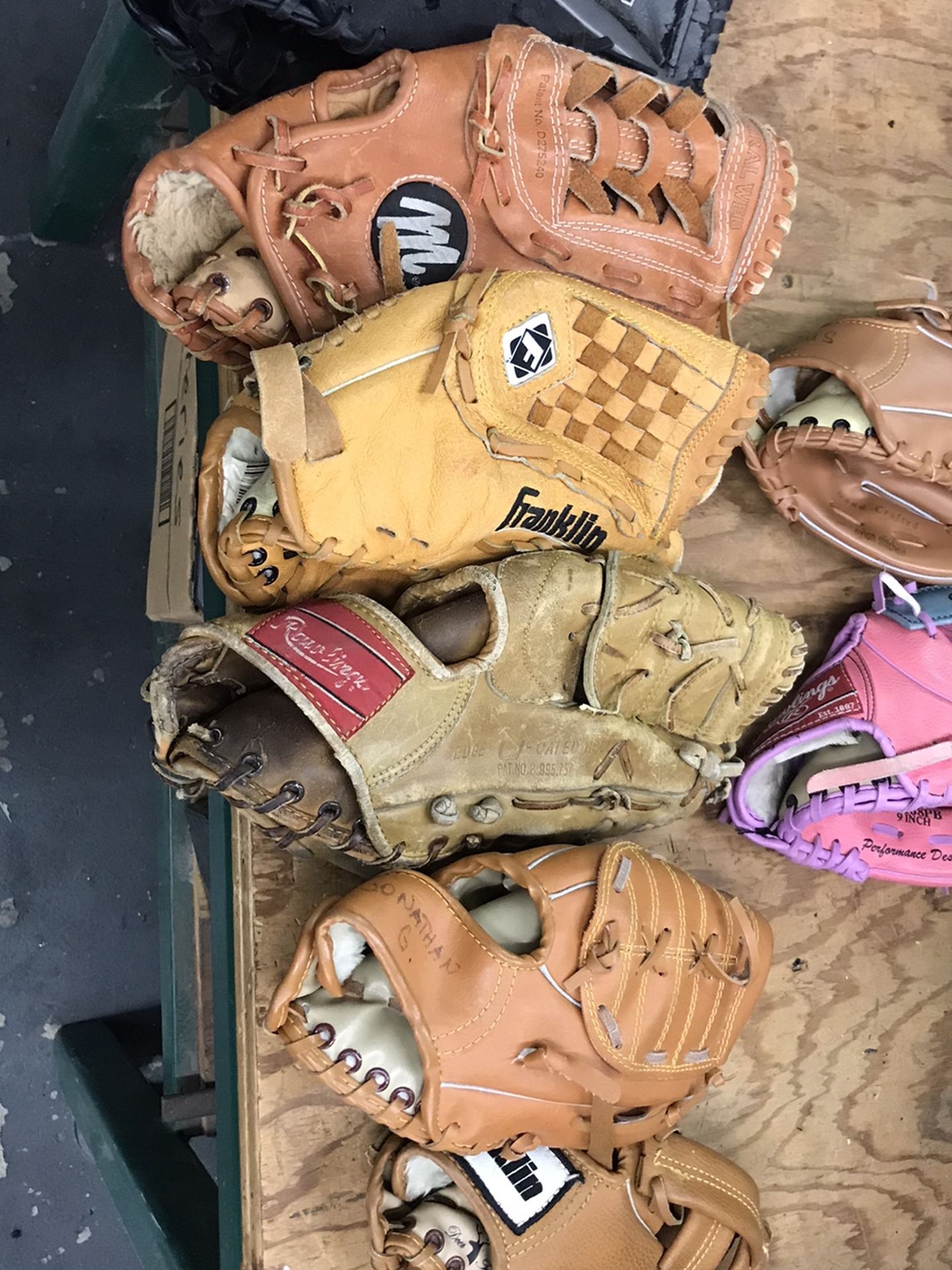 Assorted Baseball Gloves