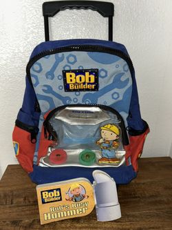 Vintage Bob The Builder Toddler Rolling Backpack