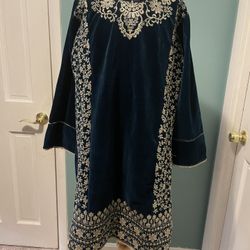 Blue Velvet 2 piece Desi outfit