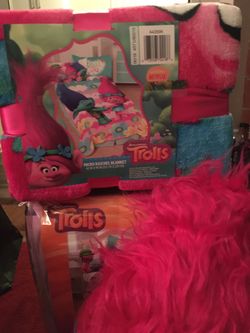^Trolls doll, comforter set and soft blanket!Brand , New never been used! $80 obo!!
