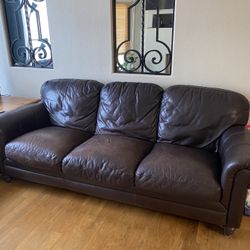 Leather Couch - Brown